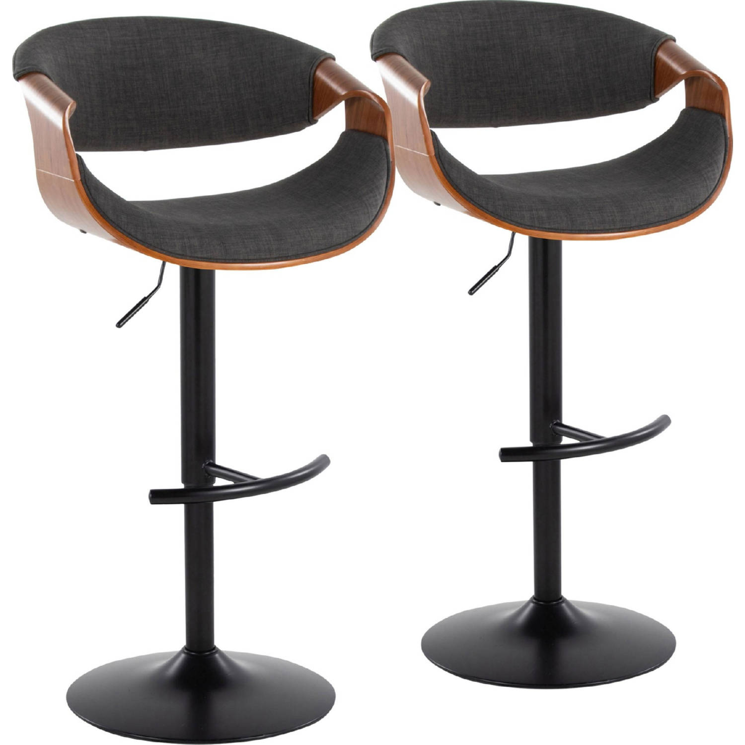 Lumisource BS-CURVO-RT2 BKWLCHAR2 Curvo Adjustable Swivel Bar